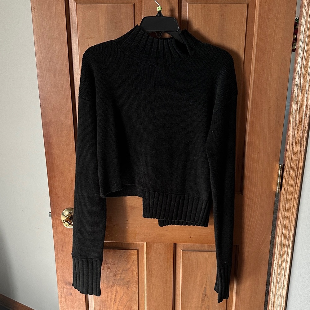 Elegant Black Turtleneck Sweater for Women